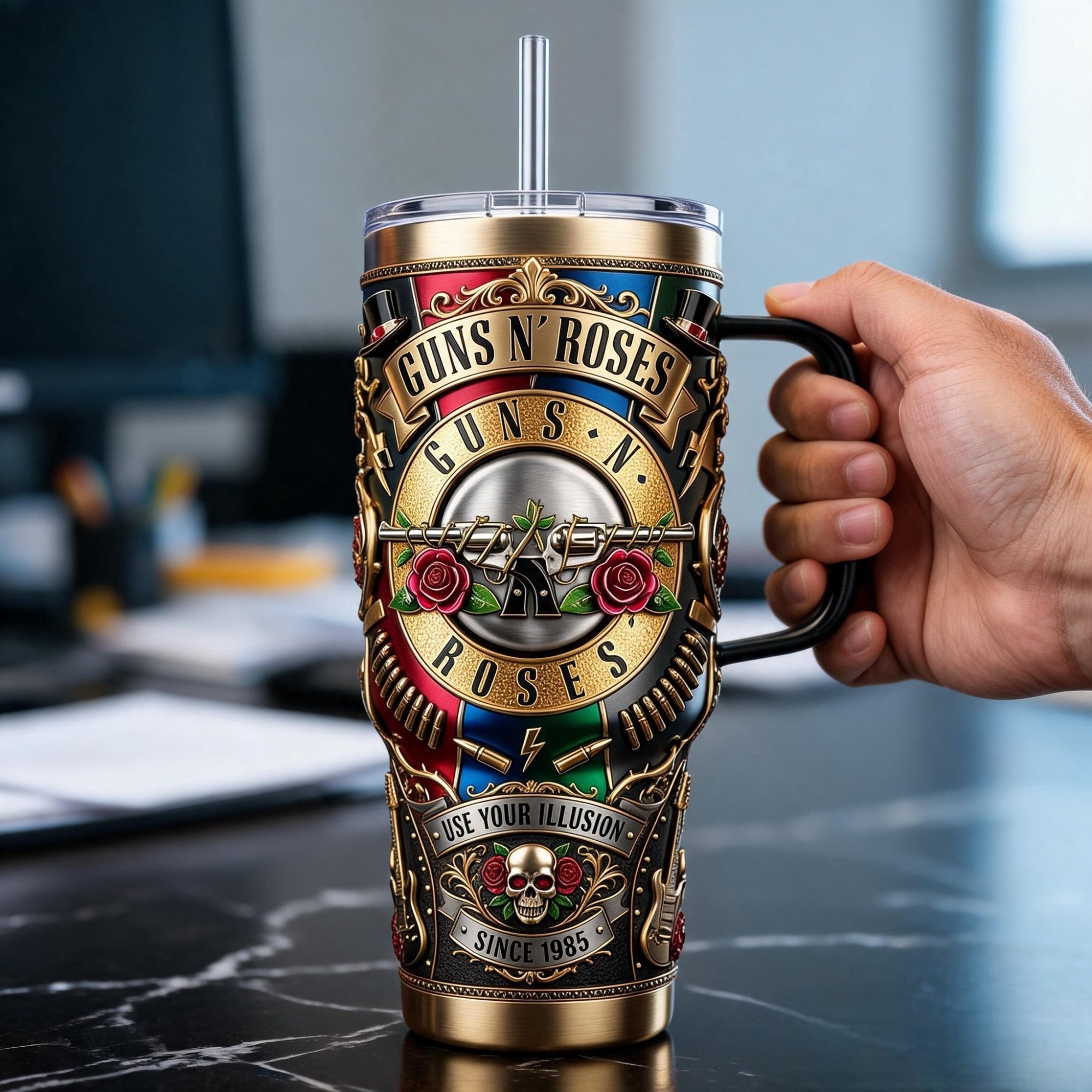 GNR 40oz Tumbler With Handle PDL