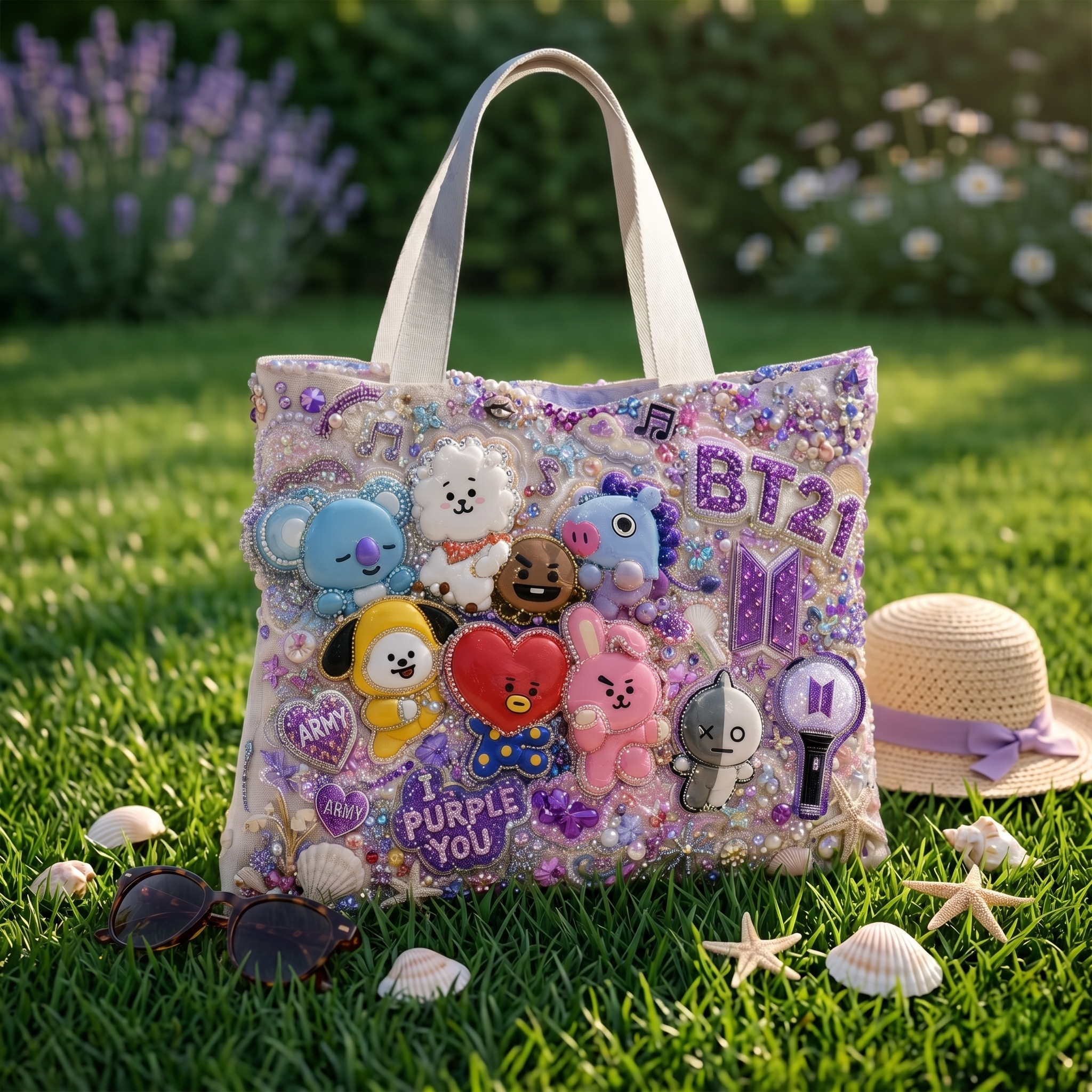 BTS Summer Vibes Tote Bag HTTT