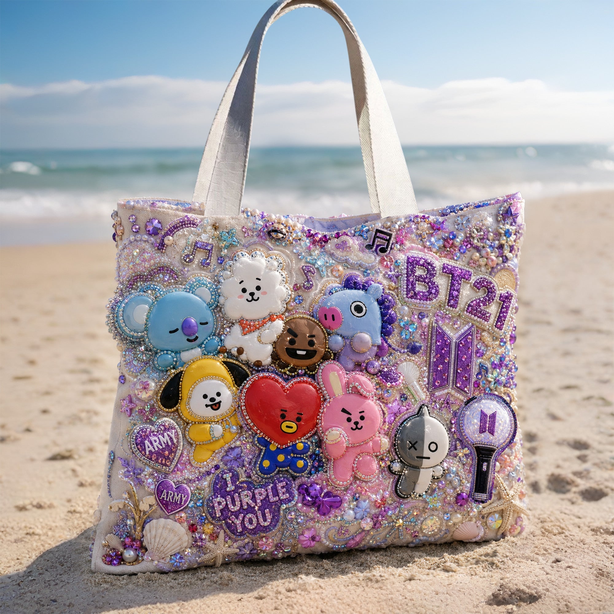 BTS Summer Vibes Tote Bag HTTT