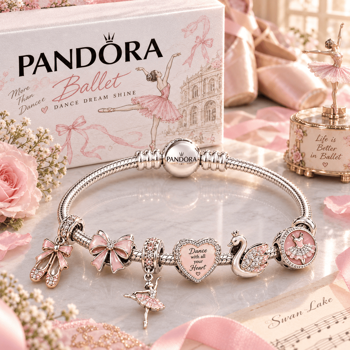 BLL Sliver Charm Bracelet Set PTT