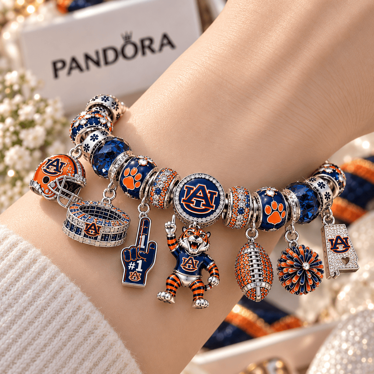ABTG Silver Charm Bracelet Set NTTB