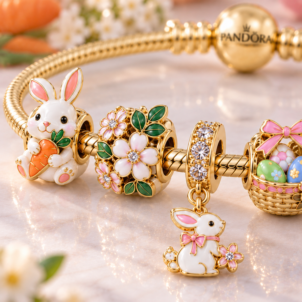 BBN Gold Charm Bracelet Set VTH
