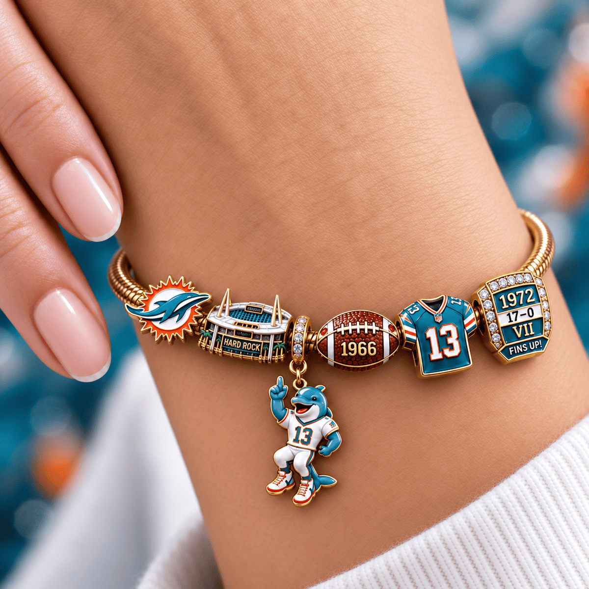 MDP Silver Charm Bracelet Set NTVA