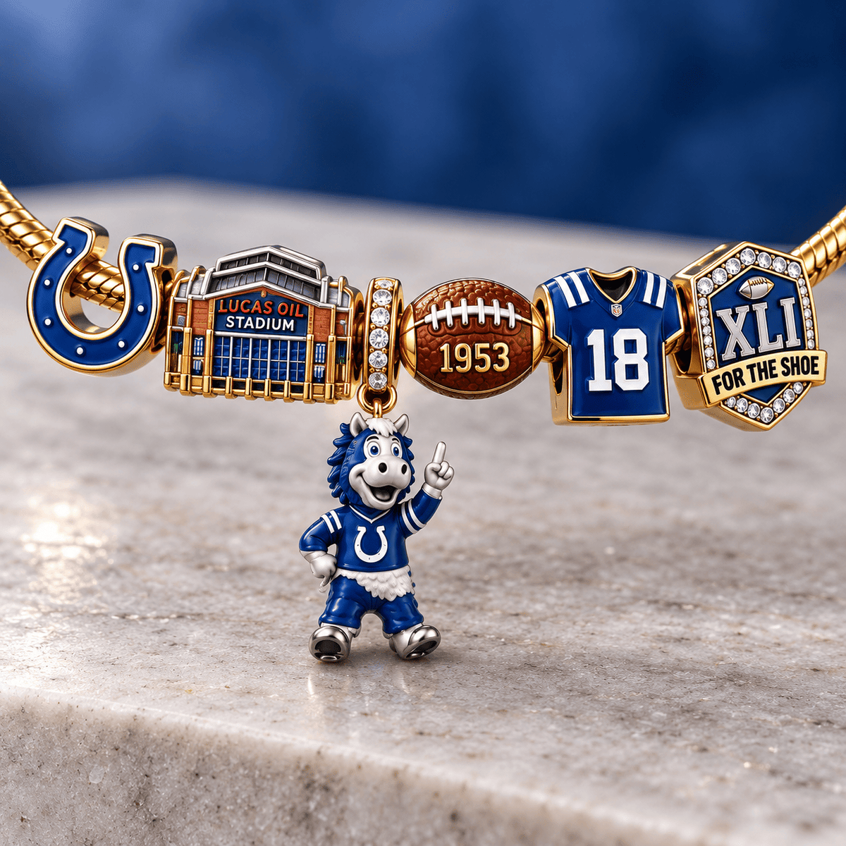 IDC Silver Charm Bracelet Set NTVA