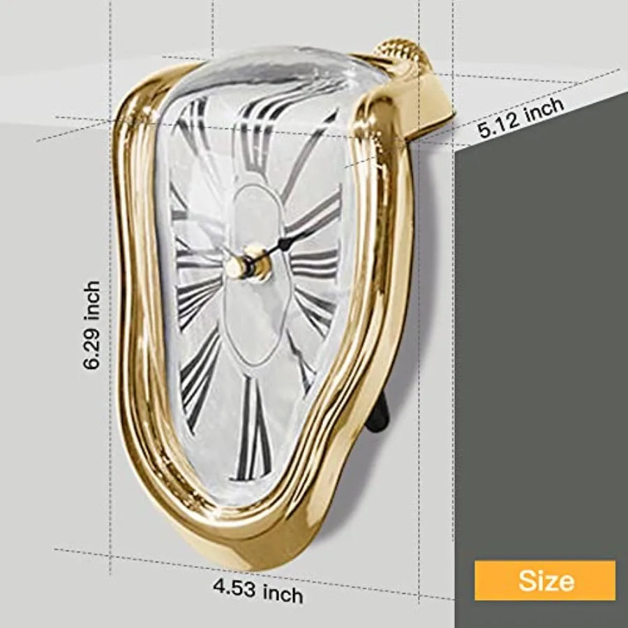 Melting Clock Dali Melted Clock Gt Decor Art Inspired Wall Clock Twisted Shelf Hanging Surrealist